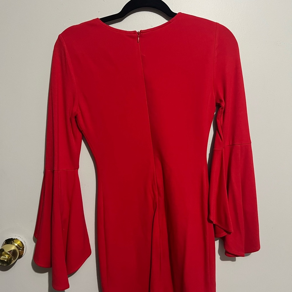 Lulu's Vibrant Red Long Sleeve Dress - Picture 5 of 5